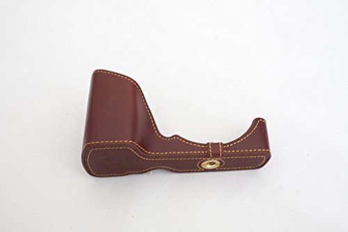 TP Handgemaakte Echt Lederen Half Camera Case Tas Bover voor Sony NEX5N NEX-5N Bruin Kleur