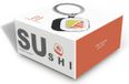 Merkloos / Sans marque Metalmorphose sleutelhanger Sushi