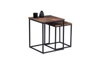 M2 Kollektion Alabama, hout, bruin, zwart, breedte: 35 x 42 x 35 cm