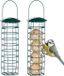 Relaxdays Vetbolhouder - Set van 2 - Hangend - 31 x 8,5 cm - Metaal - Donkergroen