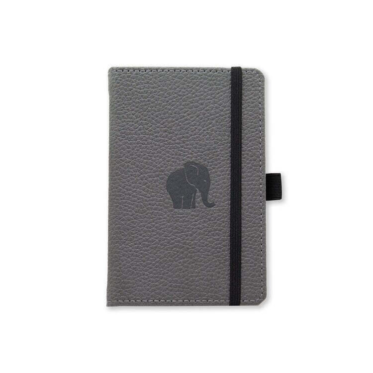 Dingbats* Notebooks Dingbats* Wildlife A6 Notitieboek - Grey Elephant Raster - A6+ / Squared / Grey Elephant