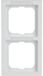 Busch-Jaeger BJ toekomstige lineaire frame, model 1722-184, NSK, dubbele uitvoering, kleur: davos/studioweiß, verticale tekst