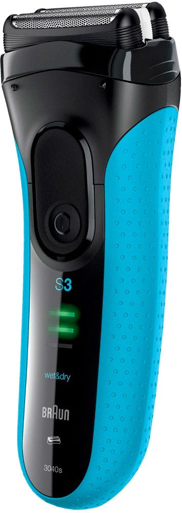 Braun Series 3 3040s - Blue - Foil Shaver - Wet & Dry - Trimmer