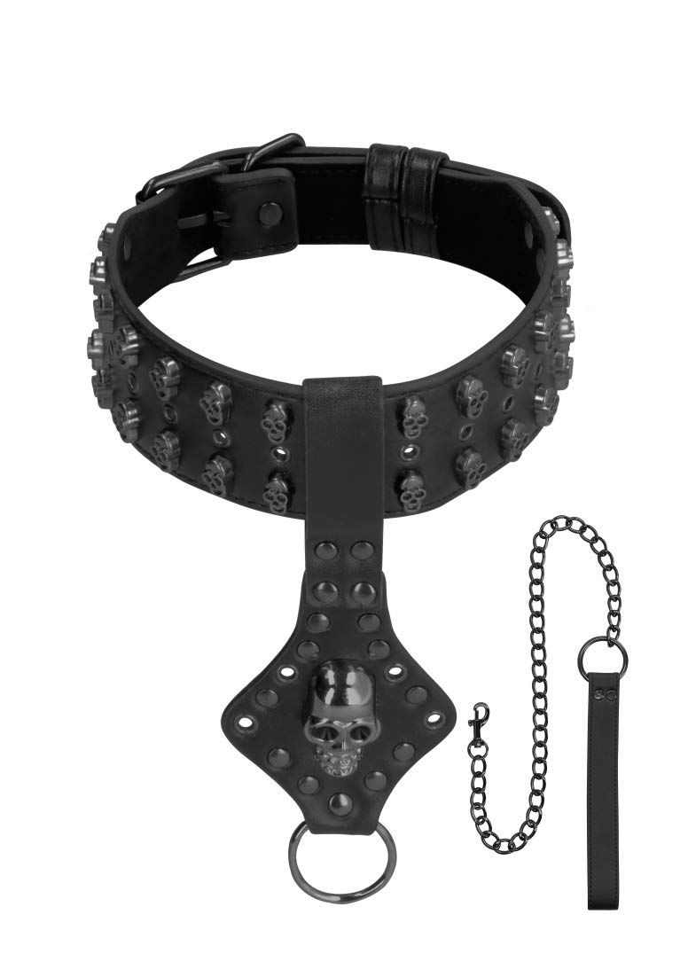 Ouch! Skulls and Bones Ouch! - Zwart - Nekketting met doodskoppen en O-ringen