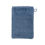 Möve Bamboo Luxe washandje 15 x 20 cm, 60% katoen, 40% viscose, bamboepasta, staalblauw