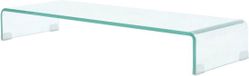 vidaXL Tv-meubel/monitorverhoger - transparant - 90x30x13 cm - glas