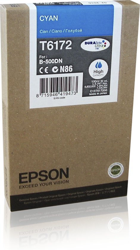 Epson T6172 - Inktcartridge / Cyaan / Hoge Capaciteit