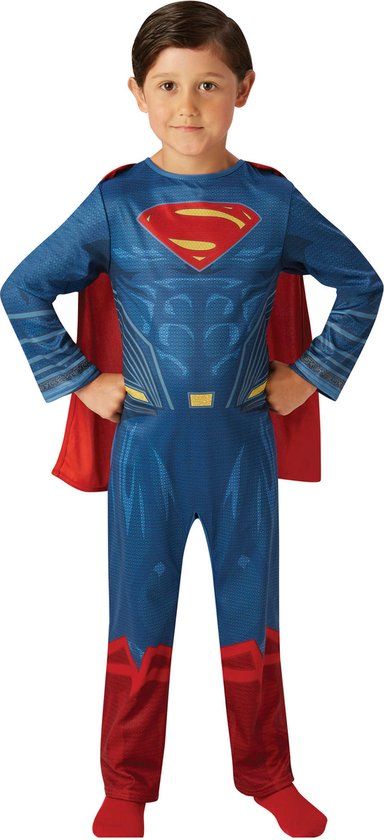 Rubie's Verkleedpak Justice League Superman Junior Blauw Maat 104