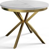 ALPI Uittrekbare Eettafel Bergo, Tafel 120-200 cm, Keukentafel, Marmer