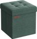 SONGMICS Opbergpoef, Voetenbank, 38x38 cm, Opvouwbaar, Vintage Groen