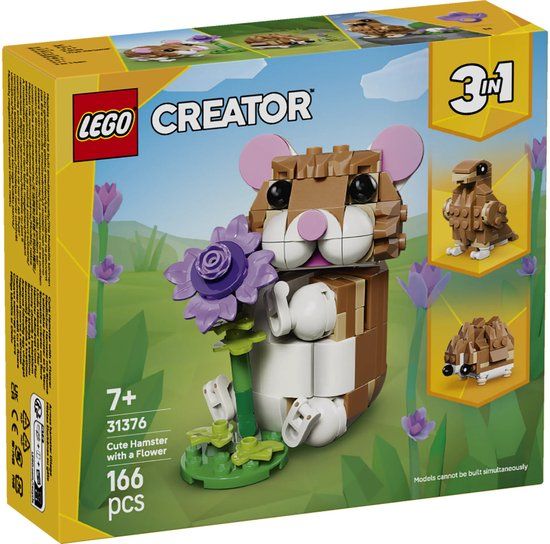 LEGO Creator 3in1 Schattige Hamster met Bloem - 31376