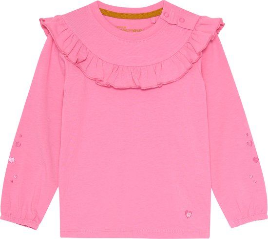 4PRESIDENT Babs Stone gray Lange mouw Ronde hals Katoen Polyester Elastaan Jersey Kinderen Vrouwen Casual 110