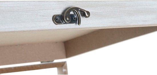 DKD Home Decor Blommor Teller - 46,5 x 6 x 31,5 cm - 2 Stuks - Geel - Hout