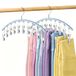 Volnamal Legging Organizer voor kast, metalen yogabroek hanger met rubber gecoat 2 stuks w/10 clips houden 20 leggings, hangers ruimtebesparende hangende kast organizer voor kast organisatoren en