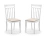 Julian Bowen Coast set van 2 witte eetkamerstoelen