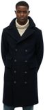 Superdry The Merchant Store Wollen Lange Jas Heren XXL Eclipse Navy