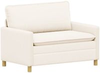 vidaXL Bank Crèmekleurig 126 x 81 x 87,5 cm Stof