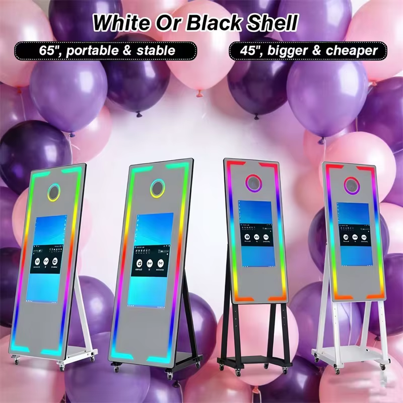 other 2026 Touchscreen Fotohokje Draagbaar 40 inch 65 inch Spiegel Magic Fotohokje Machine voor Bruiloft Feest Activiteiten