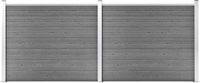 vidaXL Schuttingpanelenset 353x146 cm Grijs