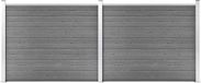 vidaXL Schuttingpanelenset 353x146 cm Grijs