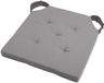 Merkloos Lovely Casa Stof Textile stoelkussen DUO - grijs - 38 x 38 x 4 cm - klittenband sluiting