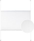 Happyment Luxe jaloezieën – Rolgordijn wit – 50x130 cm – Isolerend – Geen boren nodig – Polyester – Geschikt voor ramen en deuren