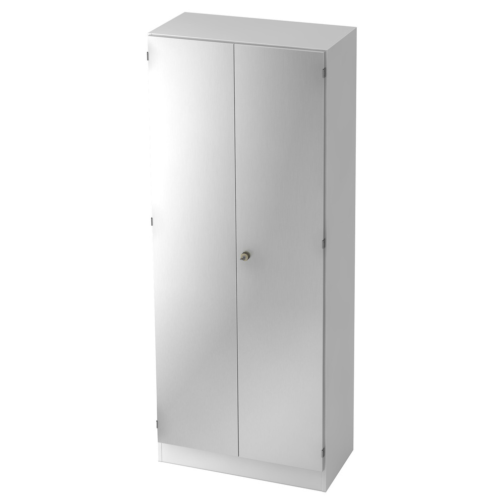 hjh OFFICE PRO Wandkast | Wit/Zilver | 80 x 42 x 200,4 cm | Signa K 6200 SG