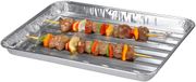 BBQ Collection barbecue grillschalen - Set van 5x stuks - 34 x 32 x 2.5 cm - Vlees grillen - BBQ rooster - aluminium schaal