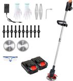 Merkloos / Sans marque Grastrimmer op accu 21V, draadloos model met dubbele accu voor tuinonderhoud