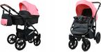 BabyLux® Optimal | Ensemble de poussette 2 en 1 | Black Coral | Poussette combinée | Ensemble de poussette | Poussette canne