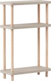 en.casa Staand rek Nampernu 62x40x18 cm met deur opbergvakken zandsteen