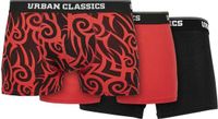 Urban Classics Boxershorts set -M- Organic Rood/Zwart