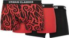 Urban Classics Boxershorts set -M- Organic Rood/Zwart