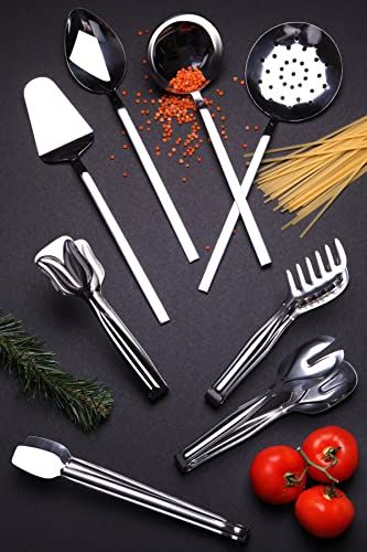 kenparazzi 8-delige luxe roestvrij stalen tangen- en pollepel set