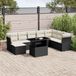 Maison Exclusive - Ensemble de meubles de jardin 9 pièces avec canapé et coussins, noir, en polyrotin