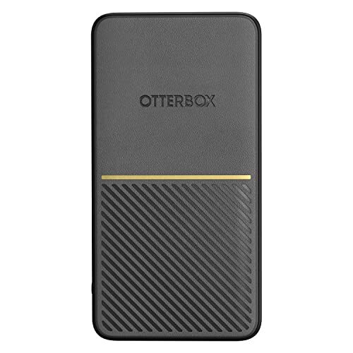 OtterBox Robuust snel opladen, 10K mAh USB A&C 18W USB-PD Powerbank met Qi draadloos opladen - Zwart