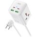 XO Design WL24 Rallonge, 2 x Prise - 2 x USB-A - 2 x USB-C, Blanc