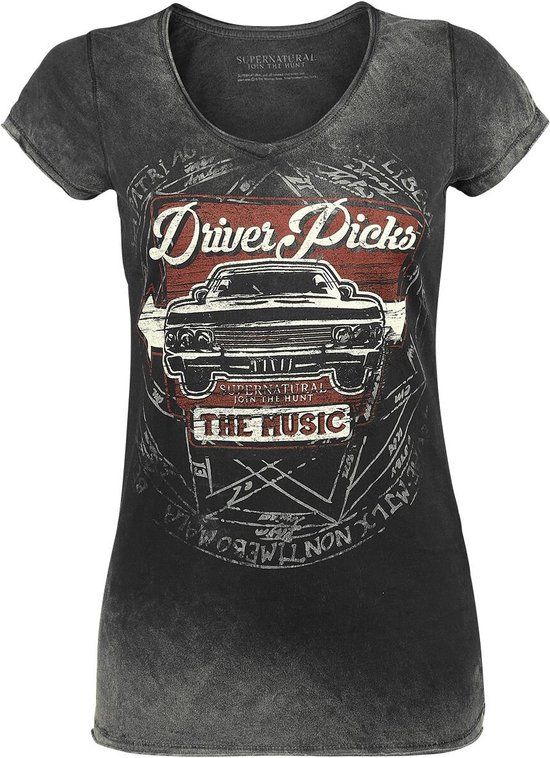 Supernatural Driver Picks The Music Dames T-shirt - grijs - XXL