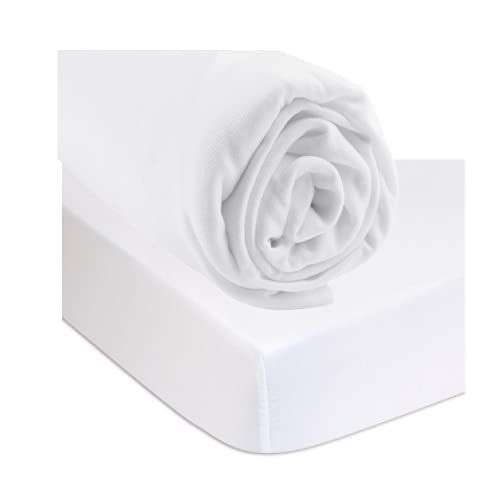 Easy Dort Hoeslaken 90x200cm wit + matrasbeschermer bamboe waterdicht