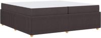 vidaXL Cadre de lit, marron foncé, 200 x 200 cm, tissu