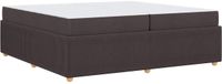 vidaXL Cadre de lit, marron foncé, 200 x 200 cm, tissu