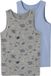 NAME IT Jongens NKMTANK TOP 2P GREY SPACE NOOS Onderhemden - Grijs Melange - Maat 158/164