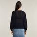 G-Star Pointelle Lt Wt Knit Wmn Dames Trui Katoen Lange Mouw Ronde Hals Osaka Blue