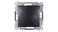 Kontakt-Simon DW6.01/48 elektrische schakelaar, antraciet, kunststof, IP20, IP44, 250 V, 10 A, 75 mm