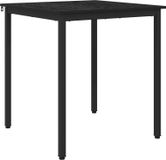 vidaXL - Eettafel - 70 x 70 x 75 cm - Bewerkt hout - Zwart eiken - Vierkant