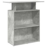 vidaXL Receptiebalie 100x40x104 cm Bewerkt Hout Betongrijs