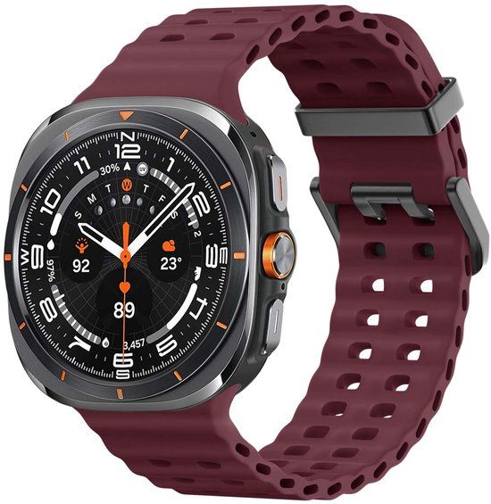 imoshion Ocean Siliconenband voor de Samsung Galaxy Watch Ultra 2 (2026) / Ultra (2024/2025) - Wine Red