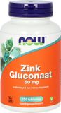 NOW Zink Gluconaat 50 mg - 250 tabletten