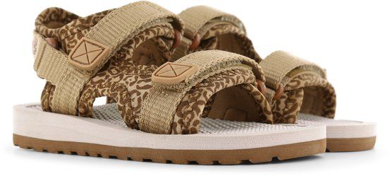 Shoesme sandalen met panterprint beige