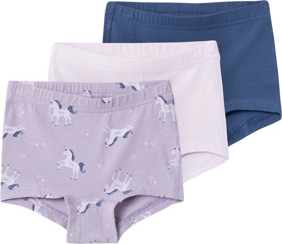 NAME IT NMFTIGHTS 3P LAVENDER AURA UNICORN NOOS Girls' Briefs - Size 86